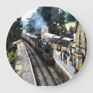 Train Station Large Clock