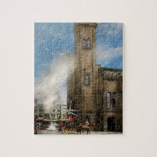 Train Station - Look out for the train 1910 Jigsaw Puzzle