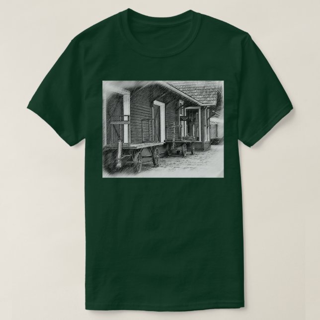 Train Station Platform T-Shirt (Design Front)