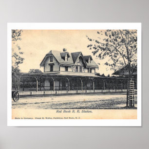 Train Station, Red Bank, New Jersey Vintage Poster