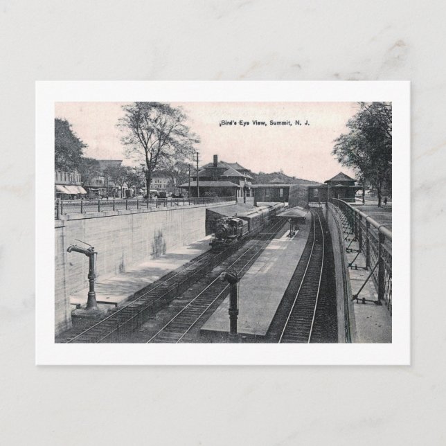 Train Station, Summit, NJ Vintage Postcard (Front)