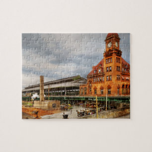 Train Station - The Main Street Station 1905 Jigsaw Puzzle