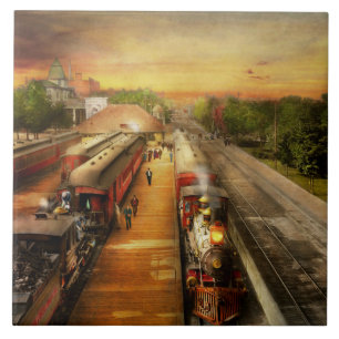 Train Station - The romance of the rails 1908 Tile