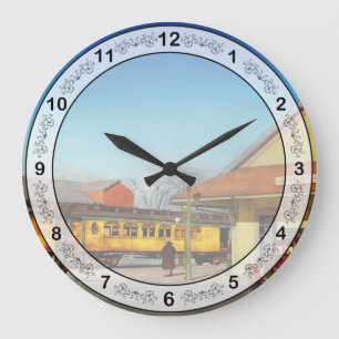 Train Station - The Virginia & Truckee 1940 Large Clock