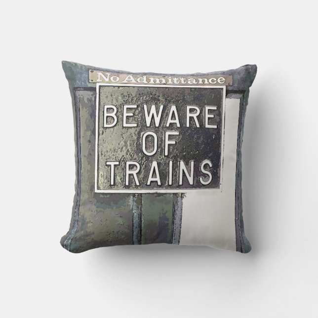 TRAIN STATION THROW PILLOW (Front)