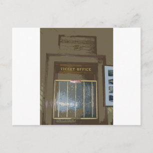 Train Station Ticket Window Postcard
