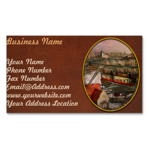Train Station - Wuppertal Suspension Railway 1913 Magnetic Business Card