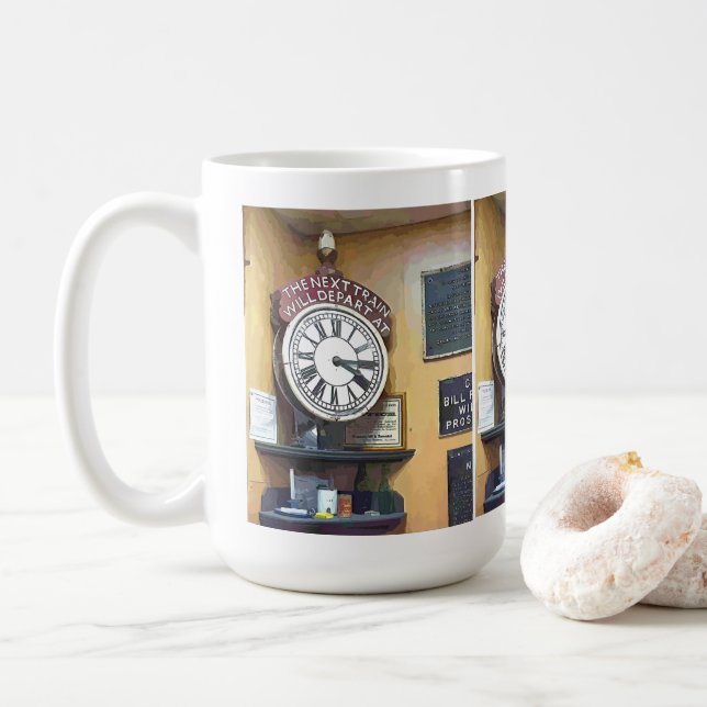 TRAIN STATIONS COFFEE MUG (With Donut)