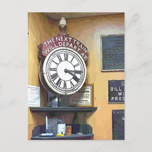 TRAIN STATIONS POSTCARD (Front)