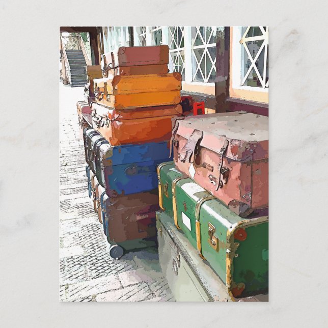 TRAIN STATIONS POSTCARD (Front)