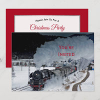 Train Steam Locomotive Snow Photo Christmas