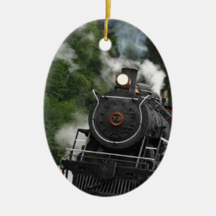 train steam rail railway station engine rails art ceramic ornament