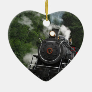 train steam rail railway station engine rails art ceramic ornament