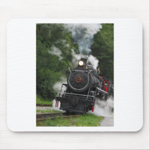 train steam rail railway station engine rails art mouse pad