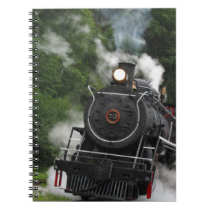 train steam rail railway station engine rails art notebook