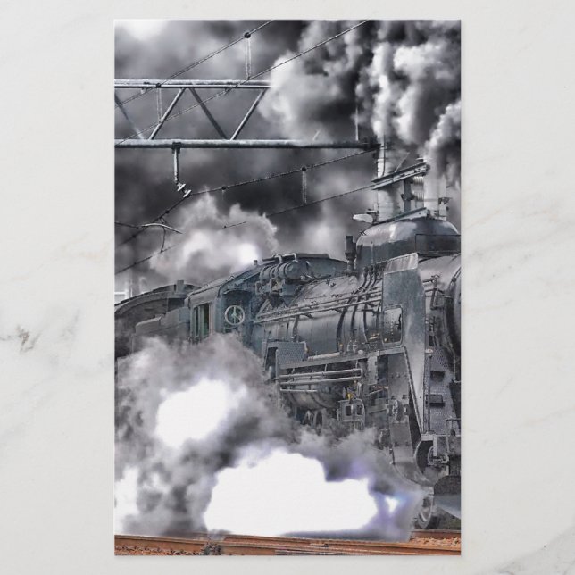 Train Steam Railroad Steampunk Engine Destiny (Front)