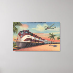 Train- Streamlining through Florida Canvas Print