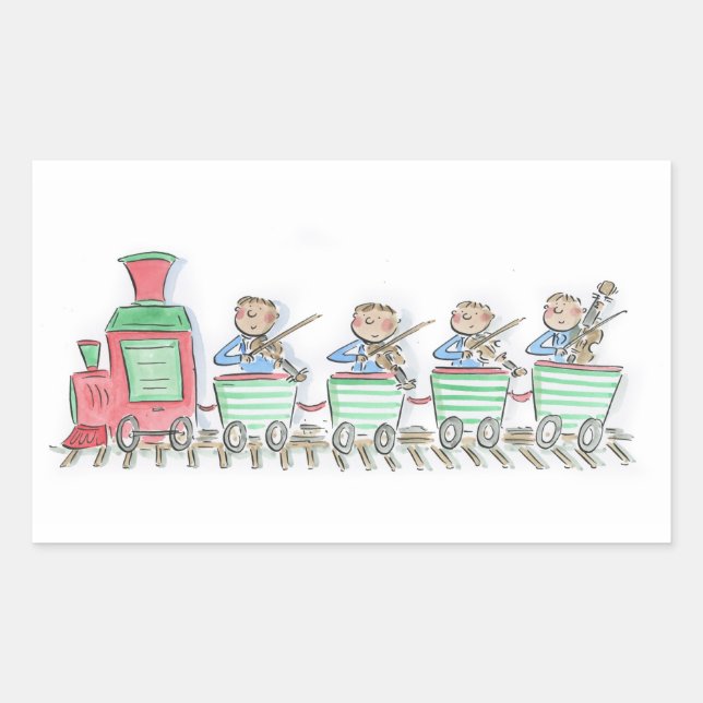 Train String Quartet Sticker (Front)