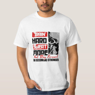 Train Sweat Stay Focused Bold Red T-Shirt Design