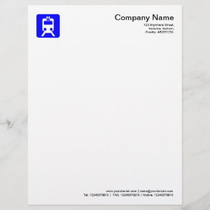 Train Symbol - Blue Letterhead