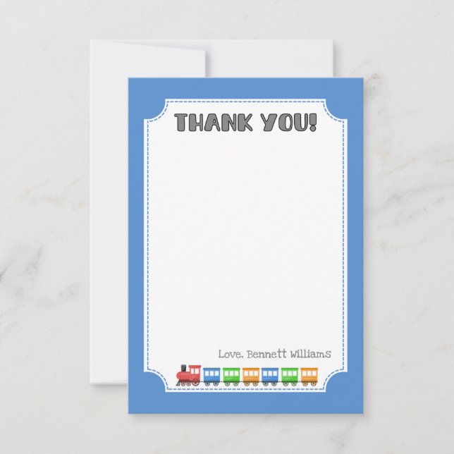 Train Thank You Card (Front)