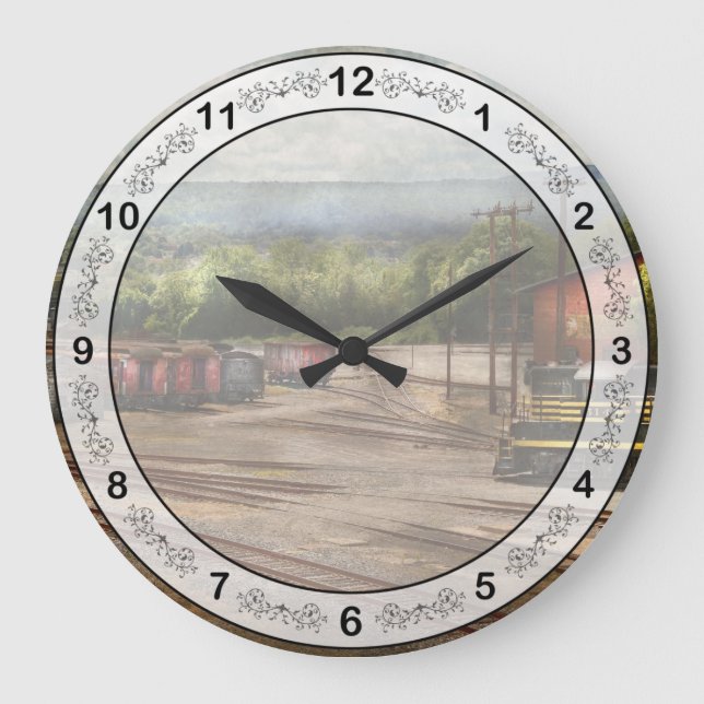 Train - The train graveyard Large Clock (Front)