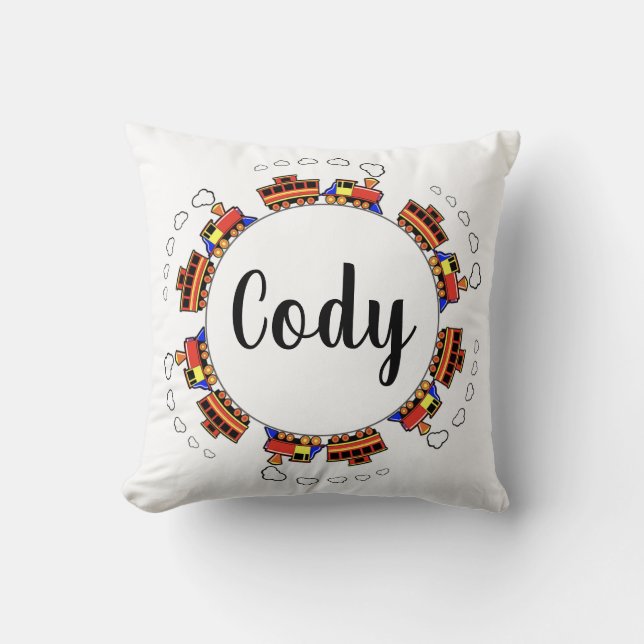 Train Throw Pillow (Front)