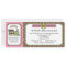 Train Ticket Invite - Pink & Brown
