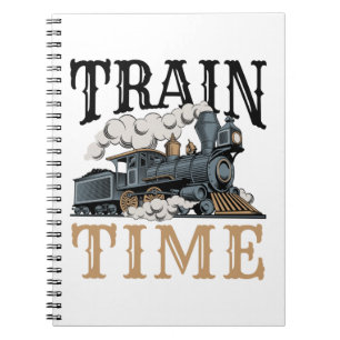 Train Time Model Railroad Railway Hobbyist Notebook