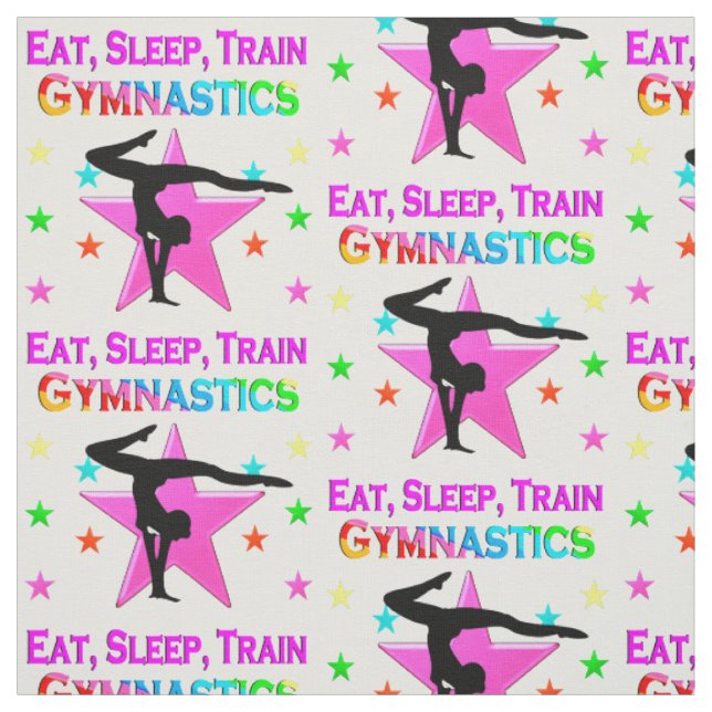 TRAIN TO BE A GYMNASTICS CHAMPION FABRIC (Swatch)