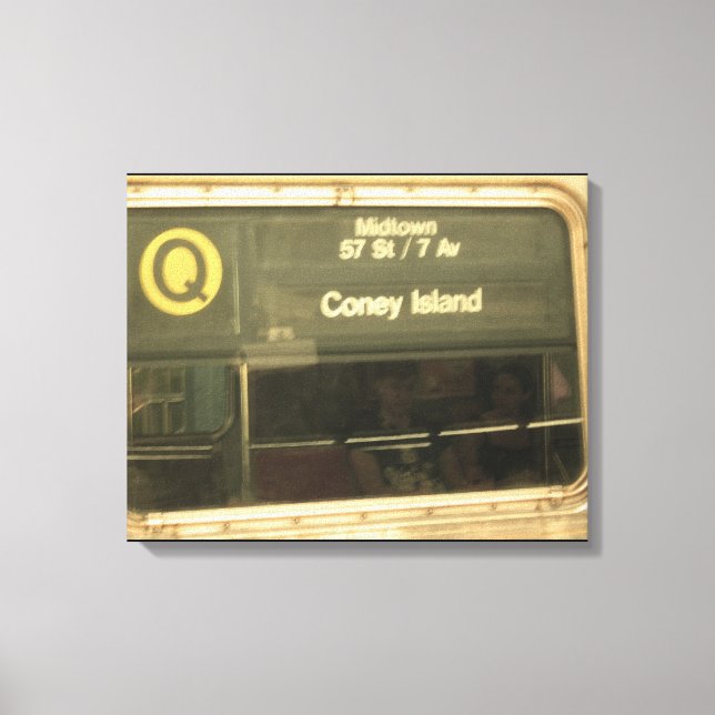 Train to Coney Island Canvas Print (Front)