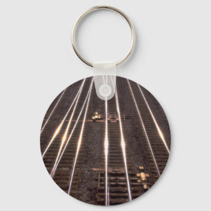 Train tracks keychain