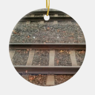 Train Tracks, Railway Ceramic Ornament