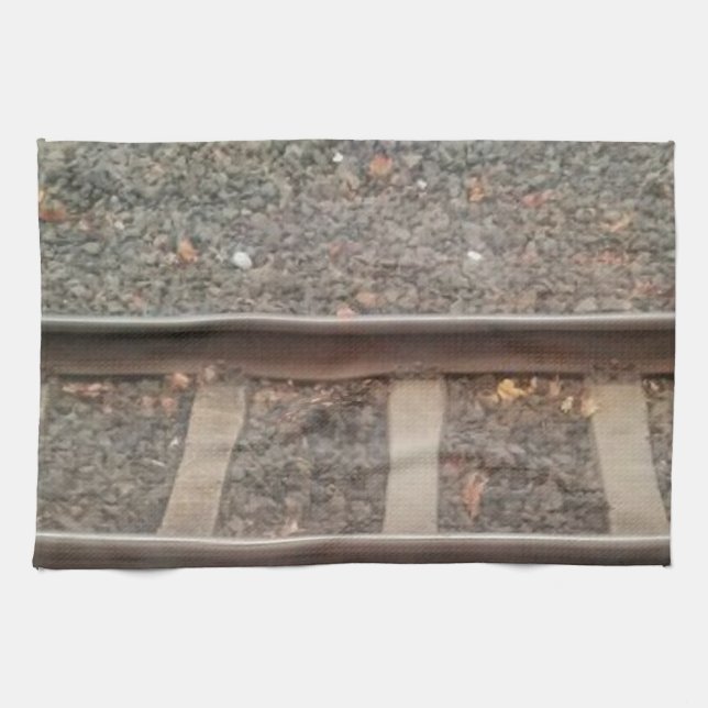 Train Tracks, Railway Kitchen Towel (Horizontal)