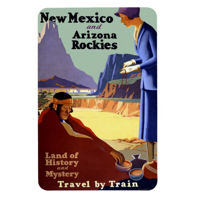 Train Travel in New Mexico and Arizona Magnet (Vertical)