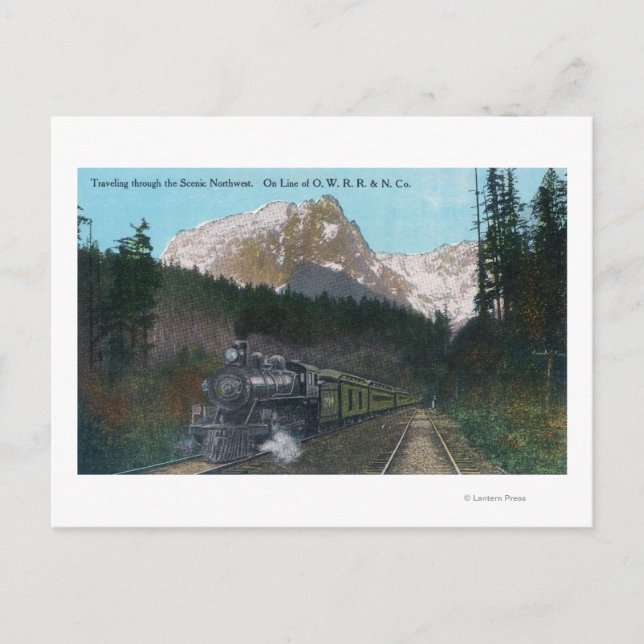 Train Travelling through the Northwest Postcard (Front)