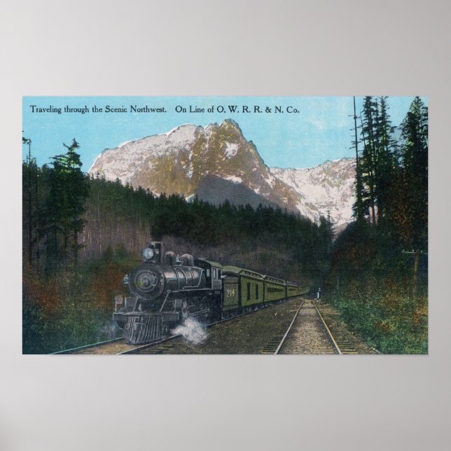 Train Travelling through the Northwest Poster (Front)