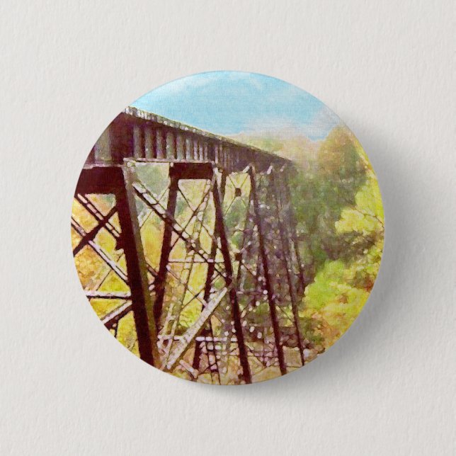 Train Trestle 2 Inch Round Button (Front)