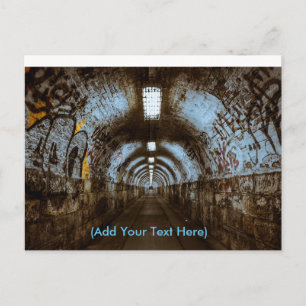 Train Tunnel with Graffiti  Postcard