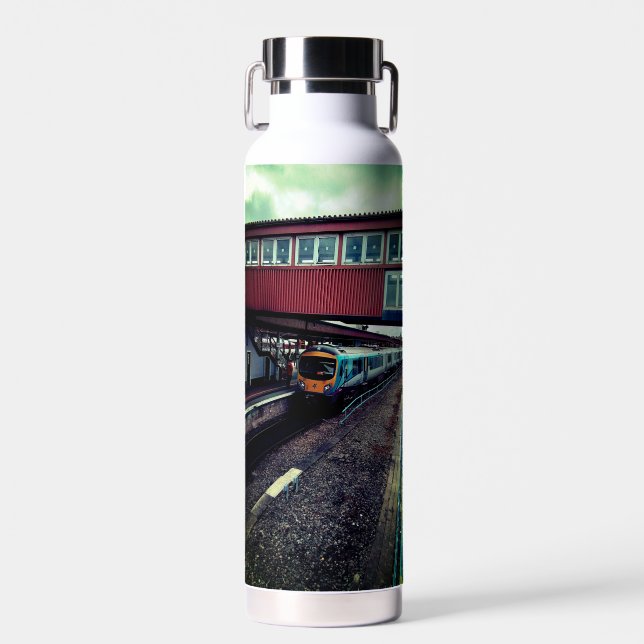Train under the bridge water bottle (Front)