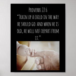 Train Up A Child Bible Quote Poster