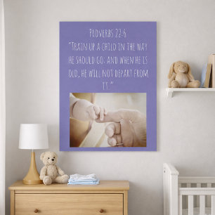 Train Up A Child Bible Quote Poster