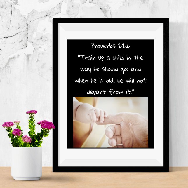 Train Up A Child Bible Verse Poster (Train Up A Child Bible Verse Poster)