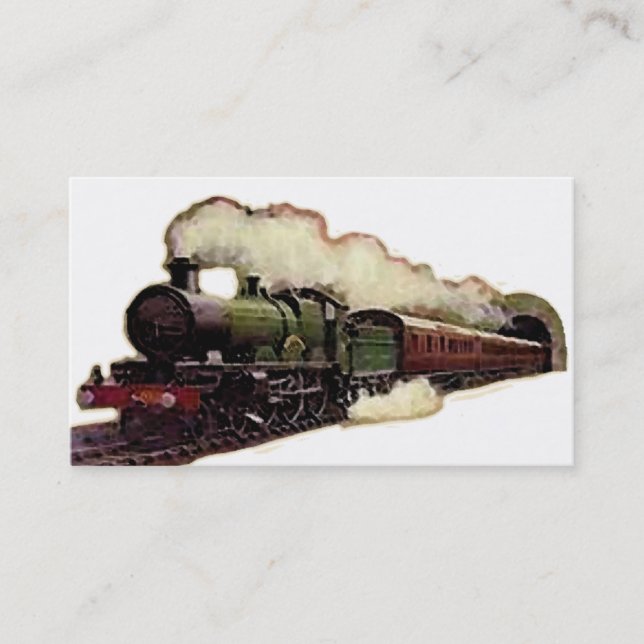 Train Vintage Business Card (Front)