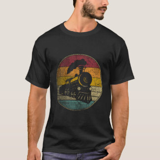 Train Vintage Distressed Retro Engineer Engine Con T-Shirt