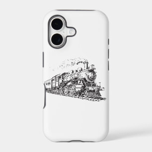 Train Vintage Graphic Design Sketch Retro Steam