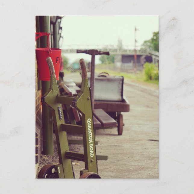 Train Vintage railway platform Postcard (Front)