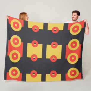 Train wheels simple modern fleece blanket