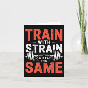 Train With Strain - Fitness Bodybuilding Workout M Card