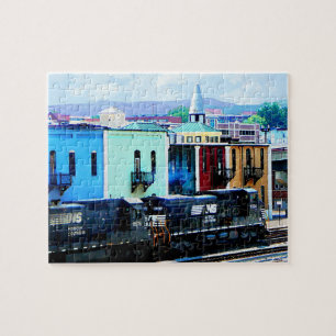 Train with Two Locomotives Roanoke, VA Jigsaw Puzzle